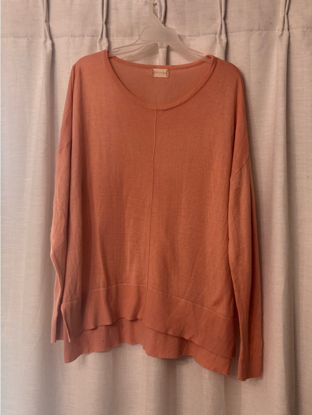 Altar'd State Dusty Coral Scoop Neck Lightweight Sweater